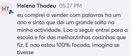 Testemunho Helena Thadeu