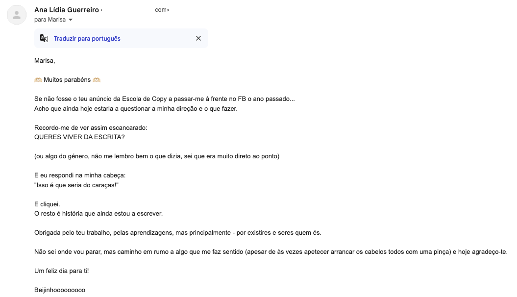 Testemunho Ana Lídia Guerreiro