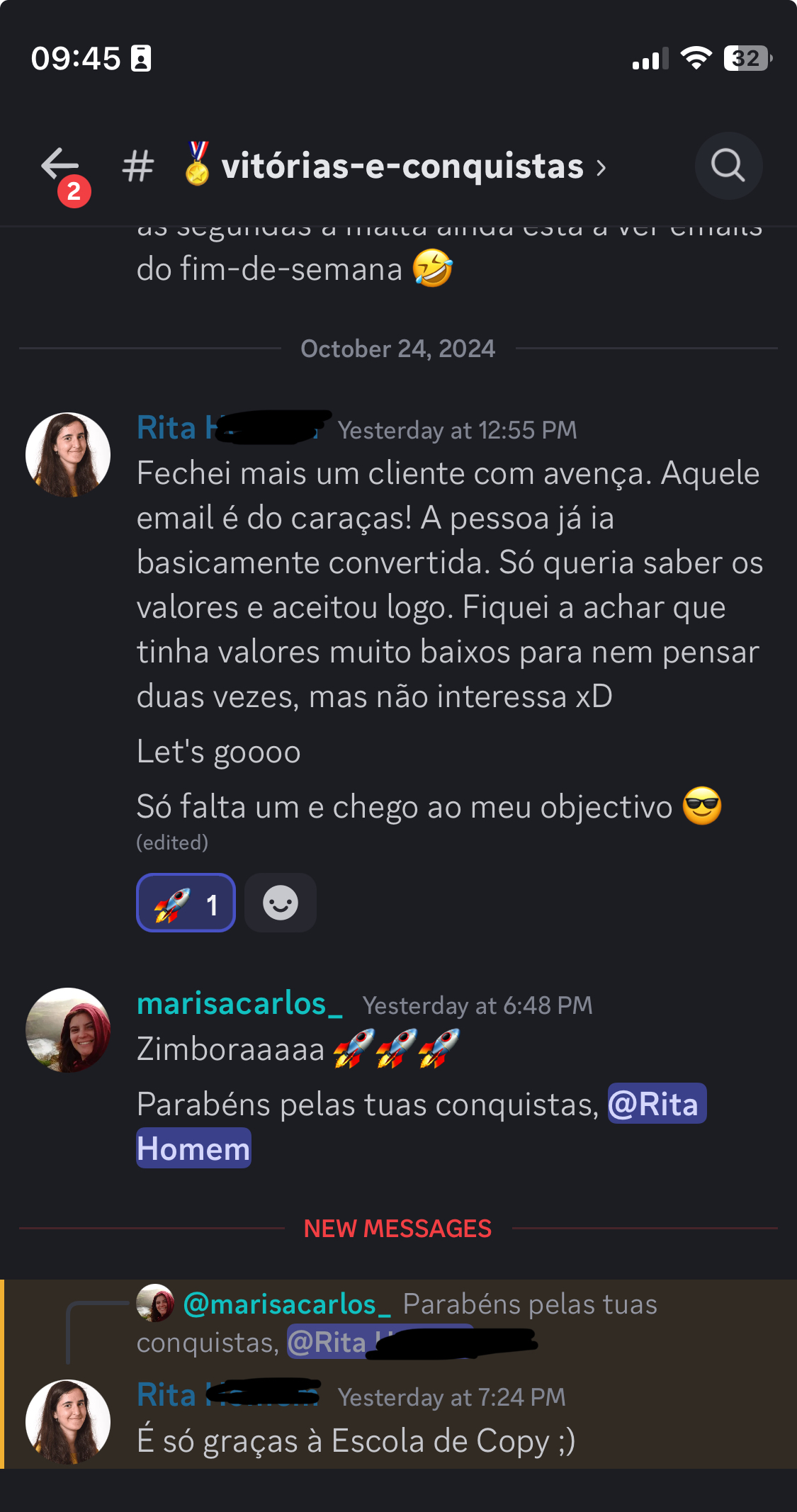 Testemunho Rita Homem — Discord